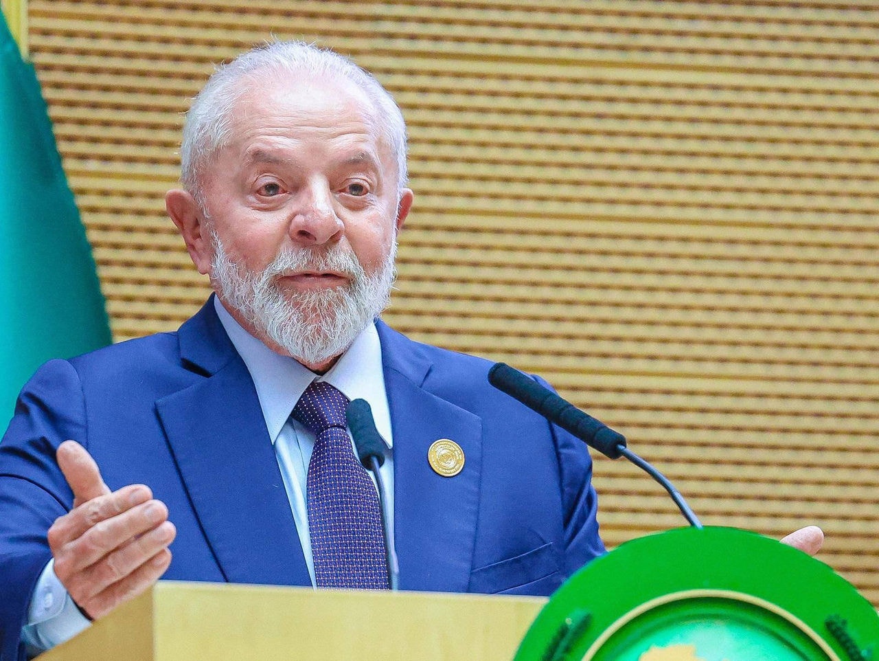 O presidente Lula durante viagem à Etiópia em fevereiro de 2024