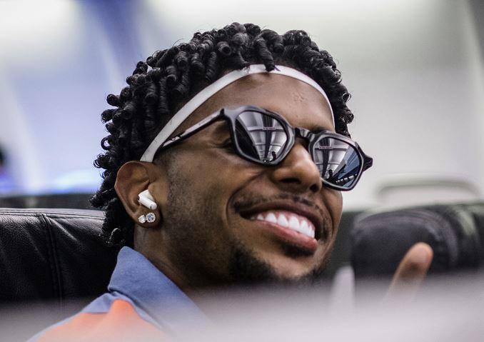 Wesley Gasolina durante viagem da delegação celeste para disputa de partida da Copa Sul-Americana