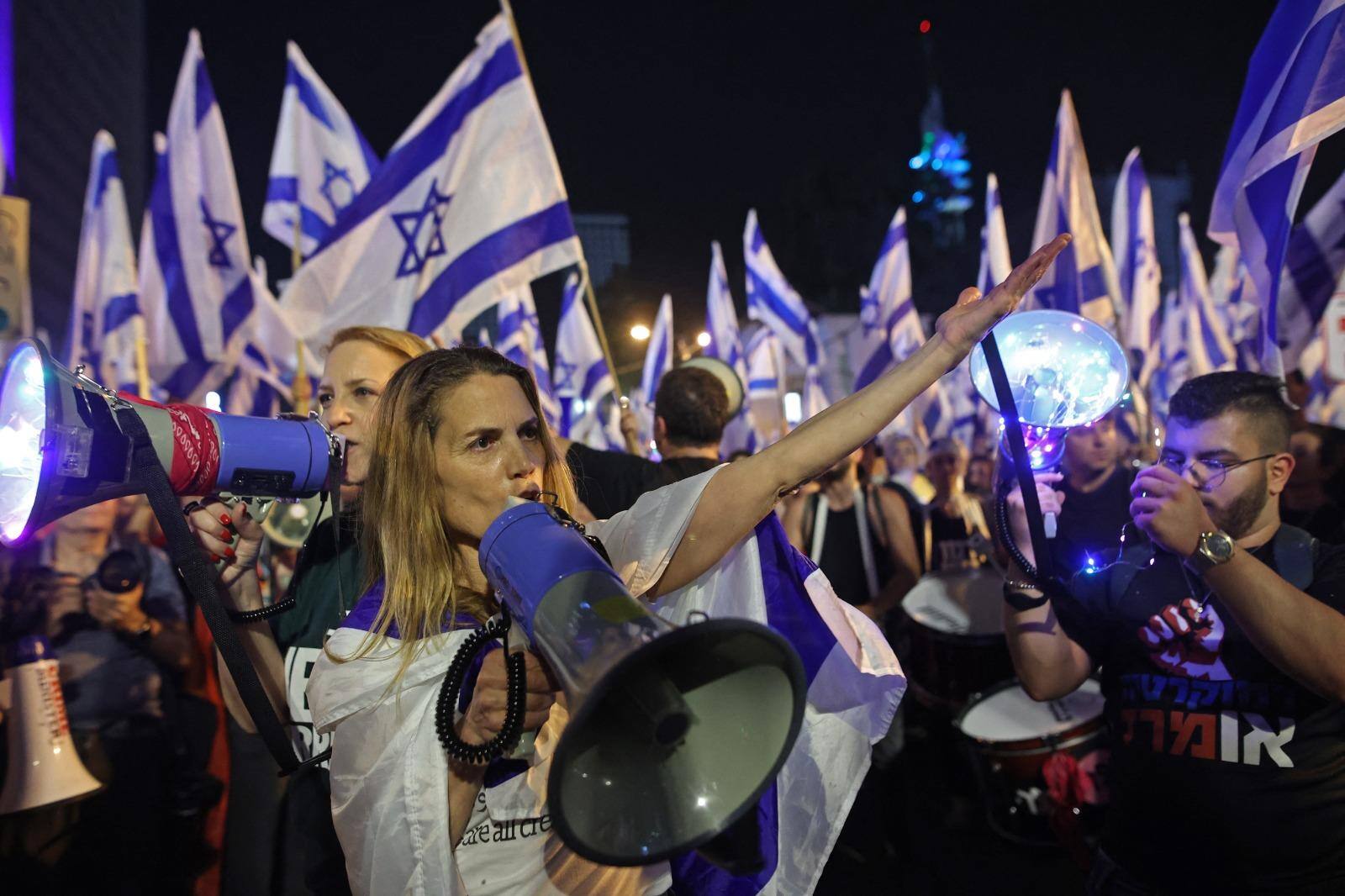 protestos em Israel contra a reforma judicial