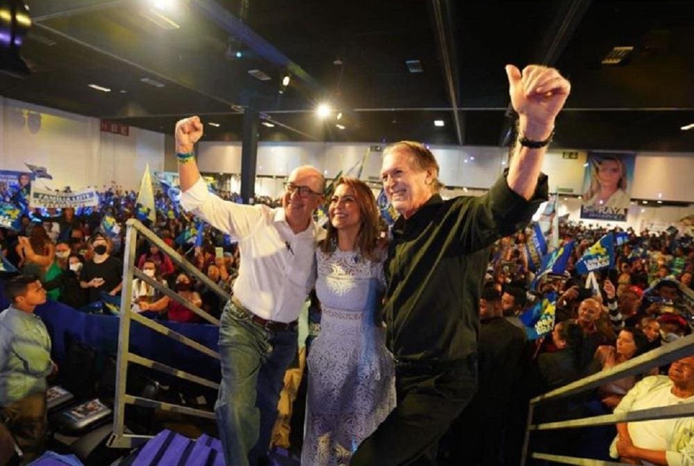 Marcos Cintra e Soraya Thronicke com Luciano Bivar, presidente do União Brasil