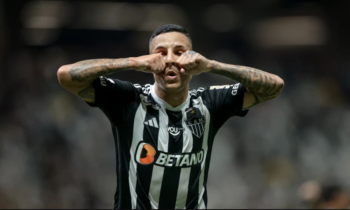 Autor do terceiro gol do Galo, Arana provocou o Cruzeiro em clássico na Arena MRV