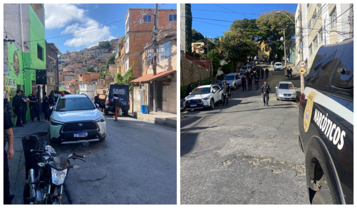 Entre os materiais apreendidos estão diversos aparelhos eletrônicos, anotações, carregadores de arma de fogo e outros itens que podem comprovar a atividade criminosa