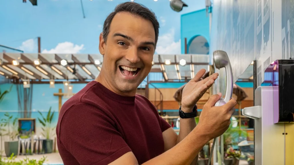 Tadeu Schmidt no Big Fone do BBB 25 - Divulgação: TV Globo