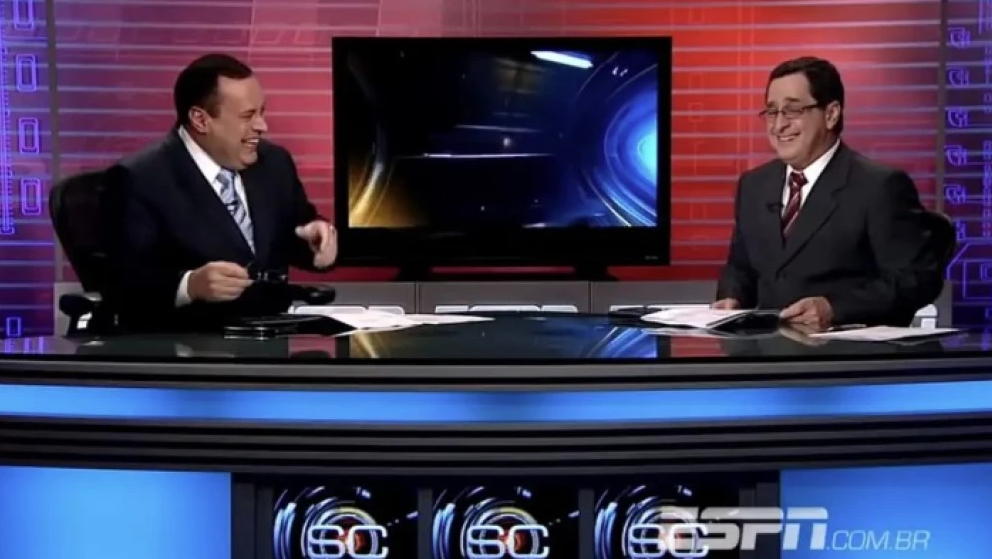 Paulo Soares e Antero Greco dividiram a bancada do SportsCenter, na ESPN, com muita irreverência
