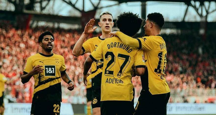 Em Berlim, o Borussia Dortmund venceu o Union por 2 a 0 e quebrou uma série de três jogos sem vitória