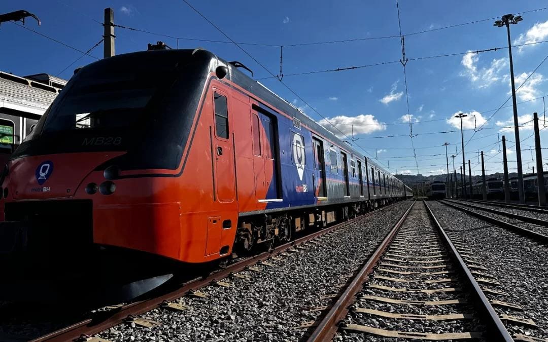 Imagem mostra metrô de BH 