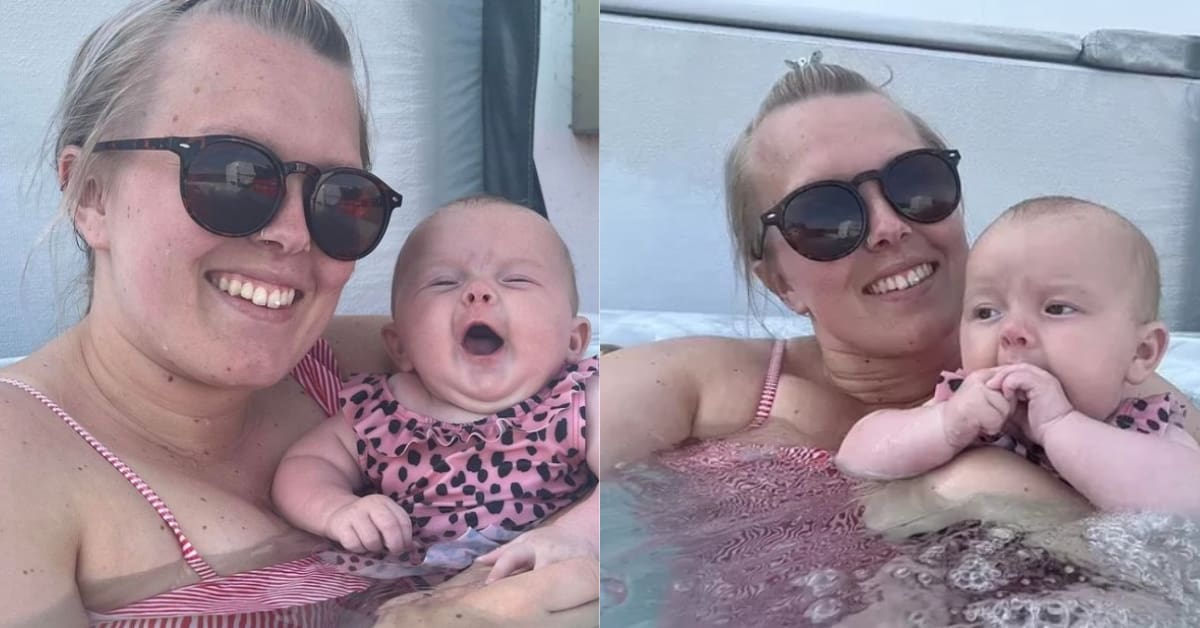 Comissária de bordo teve filha, Ruby, enquanto estava no banheiro