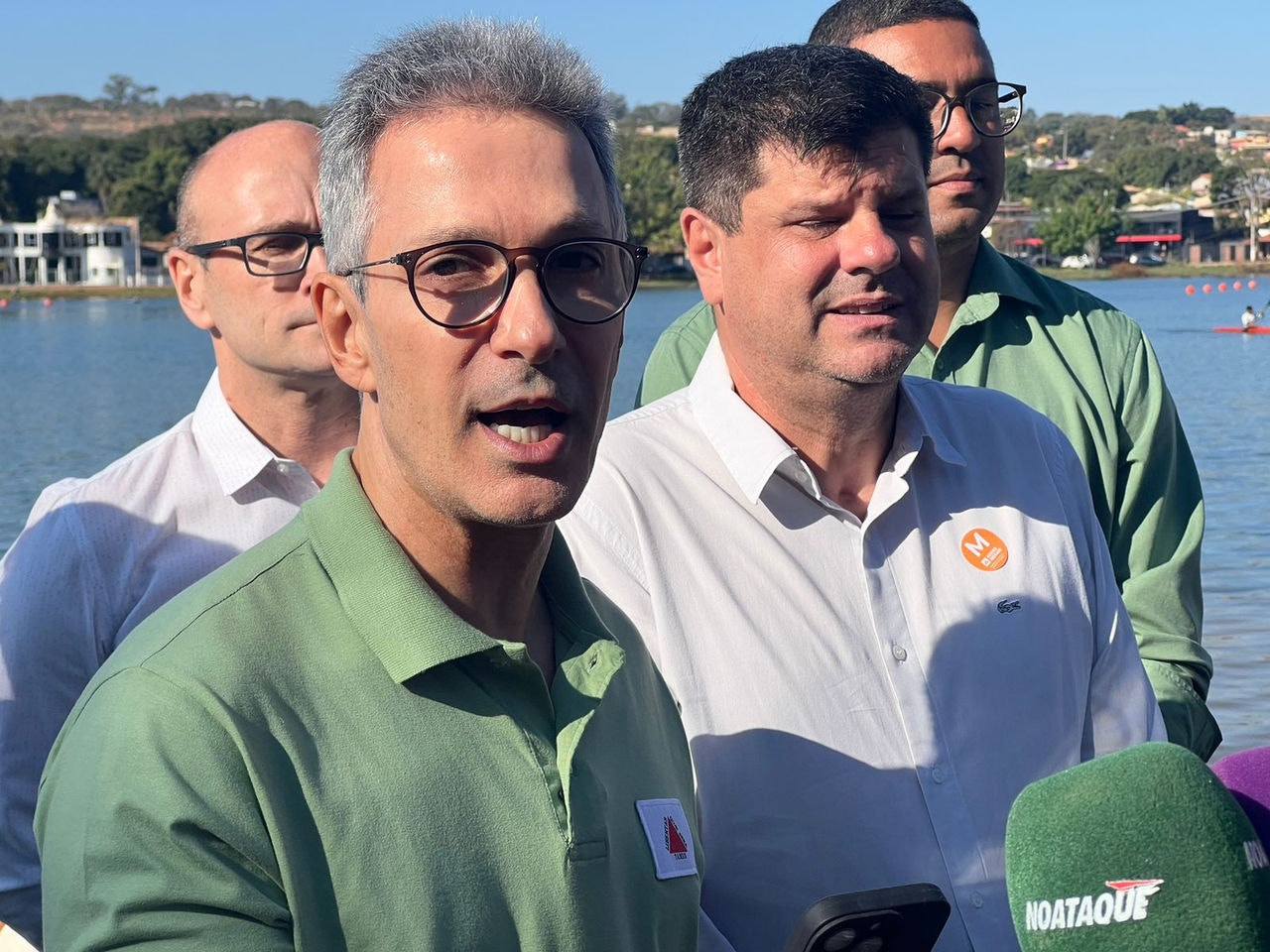 Governador Romeu Zema falou sobre dívida de Minas durante evento em Lagoa Santa