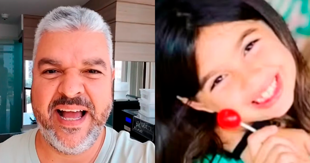 Guga Fraga e a filha Maria