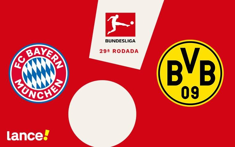 Bayern de Munique x Borussia Dortmund pela Bundesliga (Foto: Arte/Lance!)