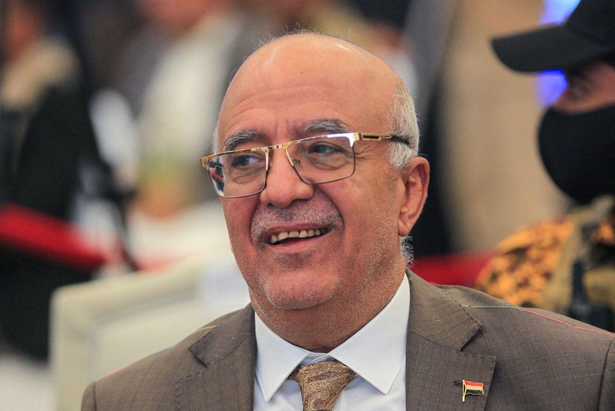 Yemen's Huthi-led government's Prime Minister Ahmed al-Rahawi attends an event in Sanaa on January 27, 2025. The prime minister of Yemen's Huthis was killed in an Israeli airstrike along with other officials earlier in the week, the rebels announced on August 30, 2025. (Photo by Mohammed HUWAIS / AFP)