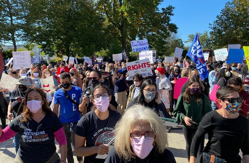 Protesto em Washington contra Donald Trump
