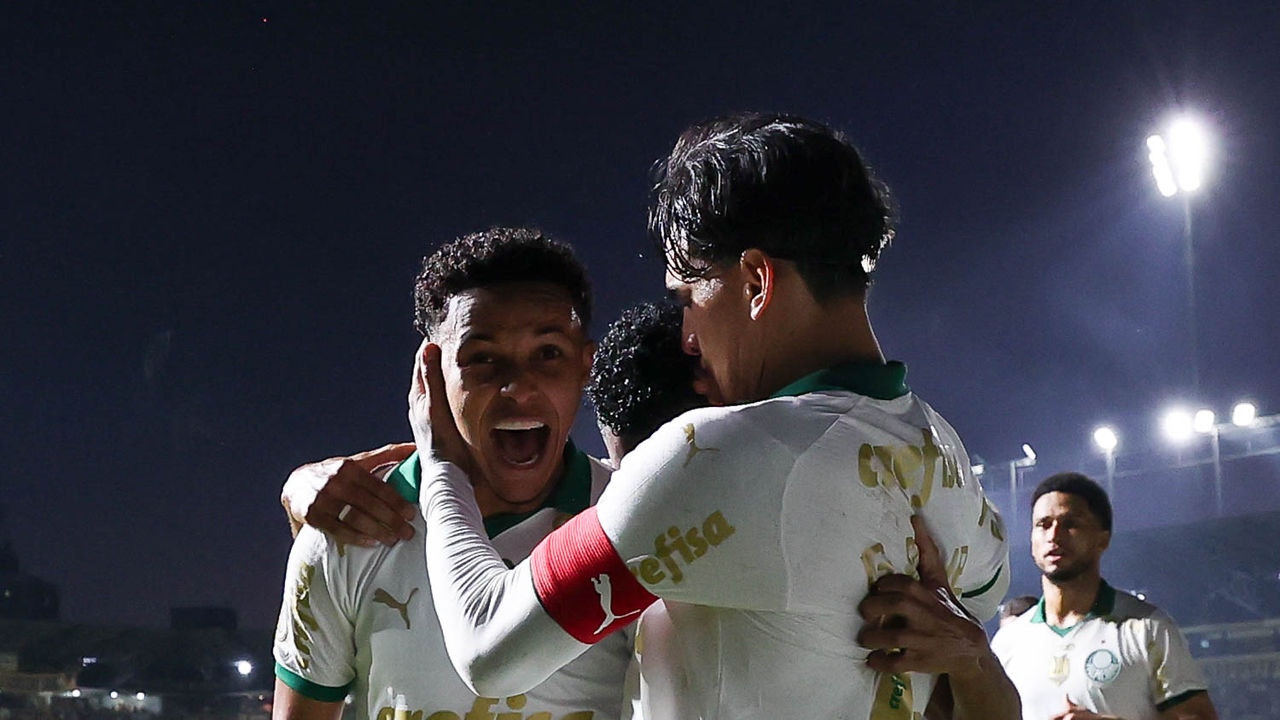 O jogador Lázaro, do Palmeiras, marcou um dos gols contra o Criciúma