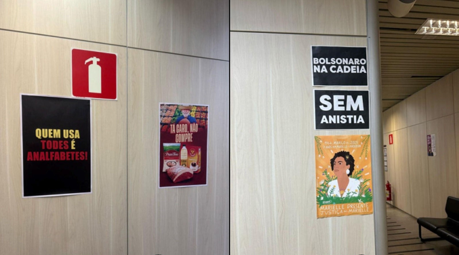 Cartazes de Pablo Almeida (PL) e Juhlia Santos (PSOL) na CMBH