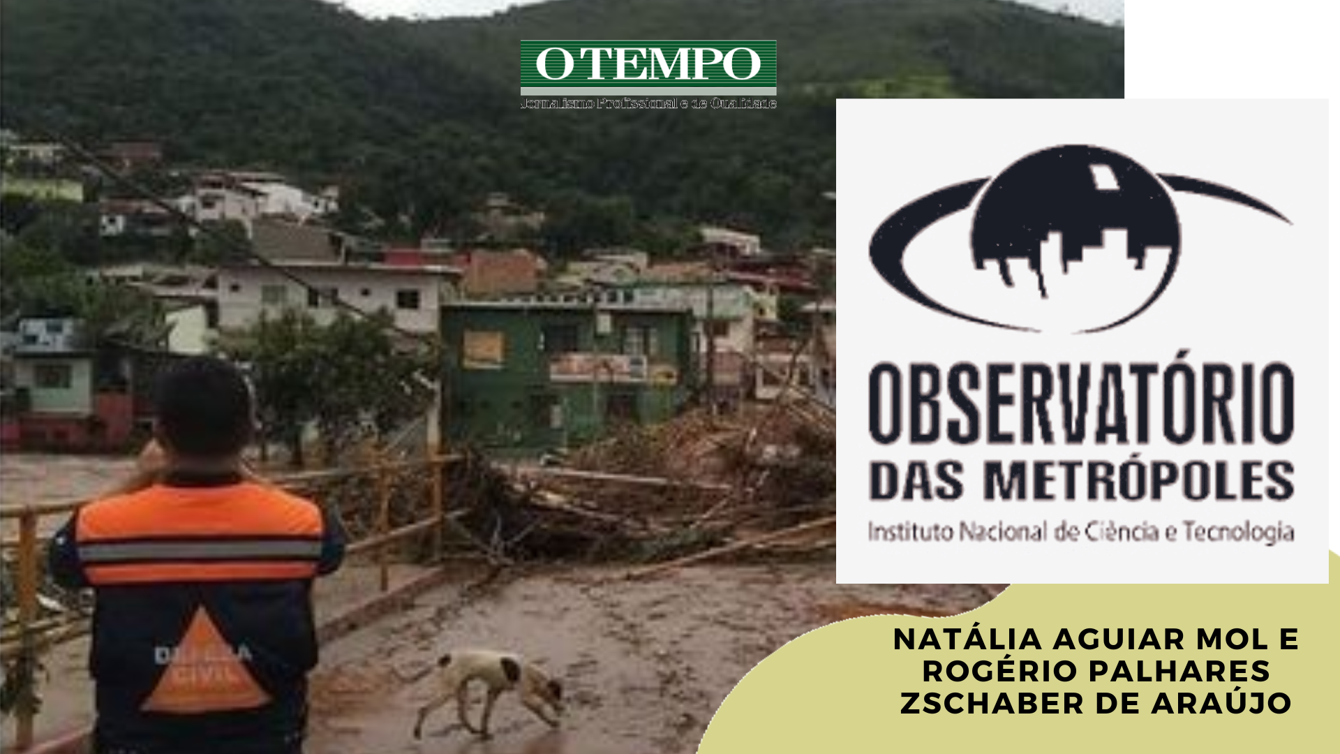 Estragos causados por chuva e inundações em cidade brasileira