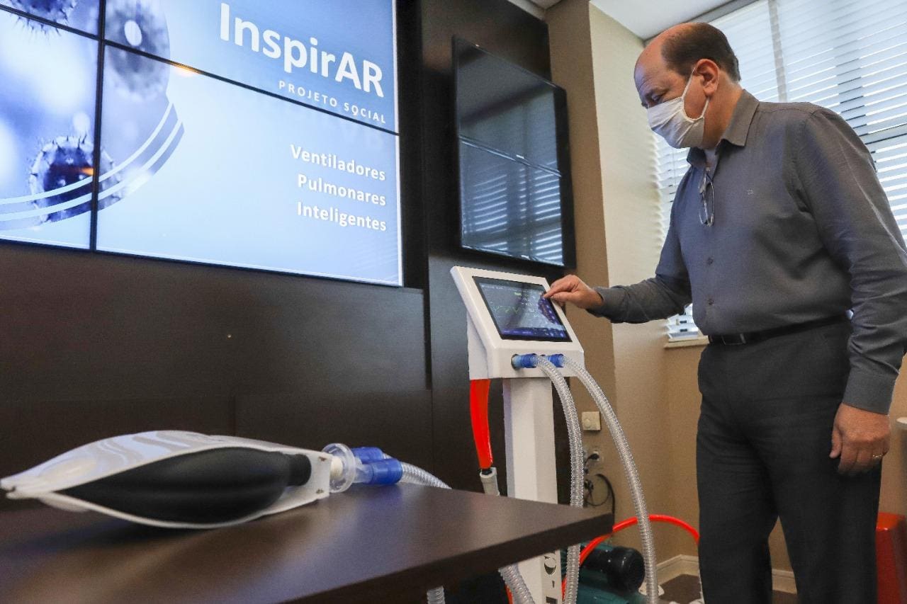 Para contribuir no combate a pandemia do coronavírus,empresa mineira desenvolve um respirador inteligente
