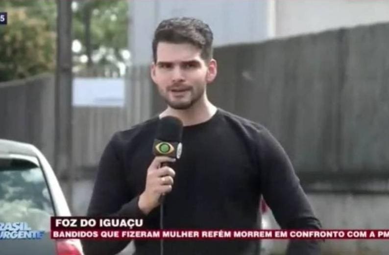 Repórter Júnior Rocha, do 'Brasil Urgente' do Paraná