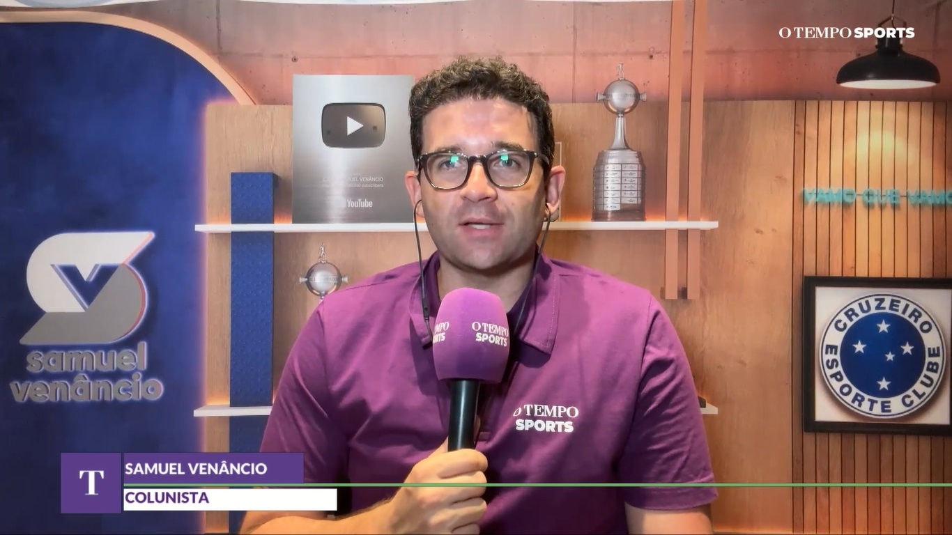 Nesta terça-feira (14), Samuel Venâncio acompanhou o treino aberto do Cruzeiro