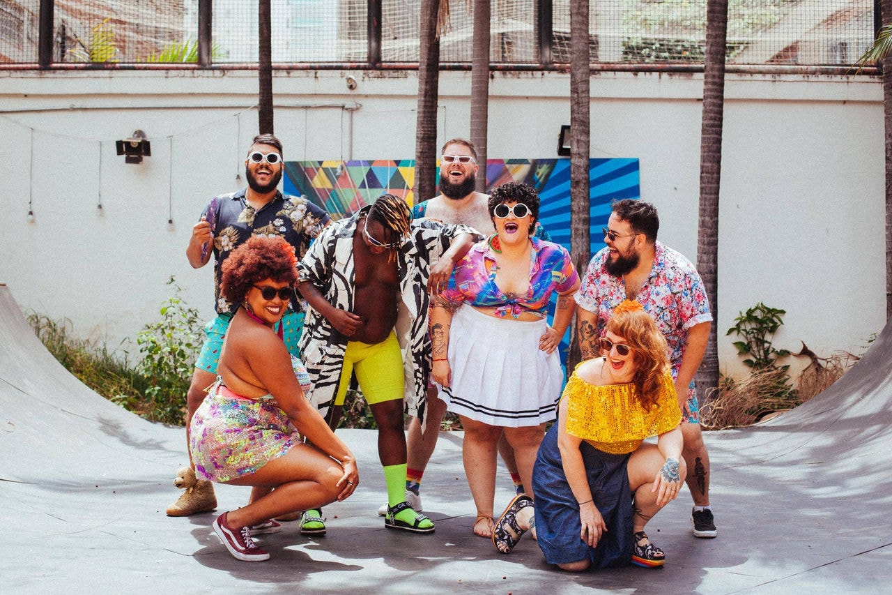 Em clima de Carnaval, o coletivo Rolê de Peso, que tem encontro no próximo sábado (23), celebra a diversidade e é um convite à autoaceitação Foto: Izabela Carvalho/Divulgação