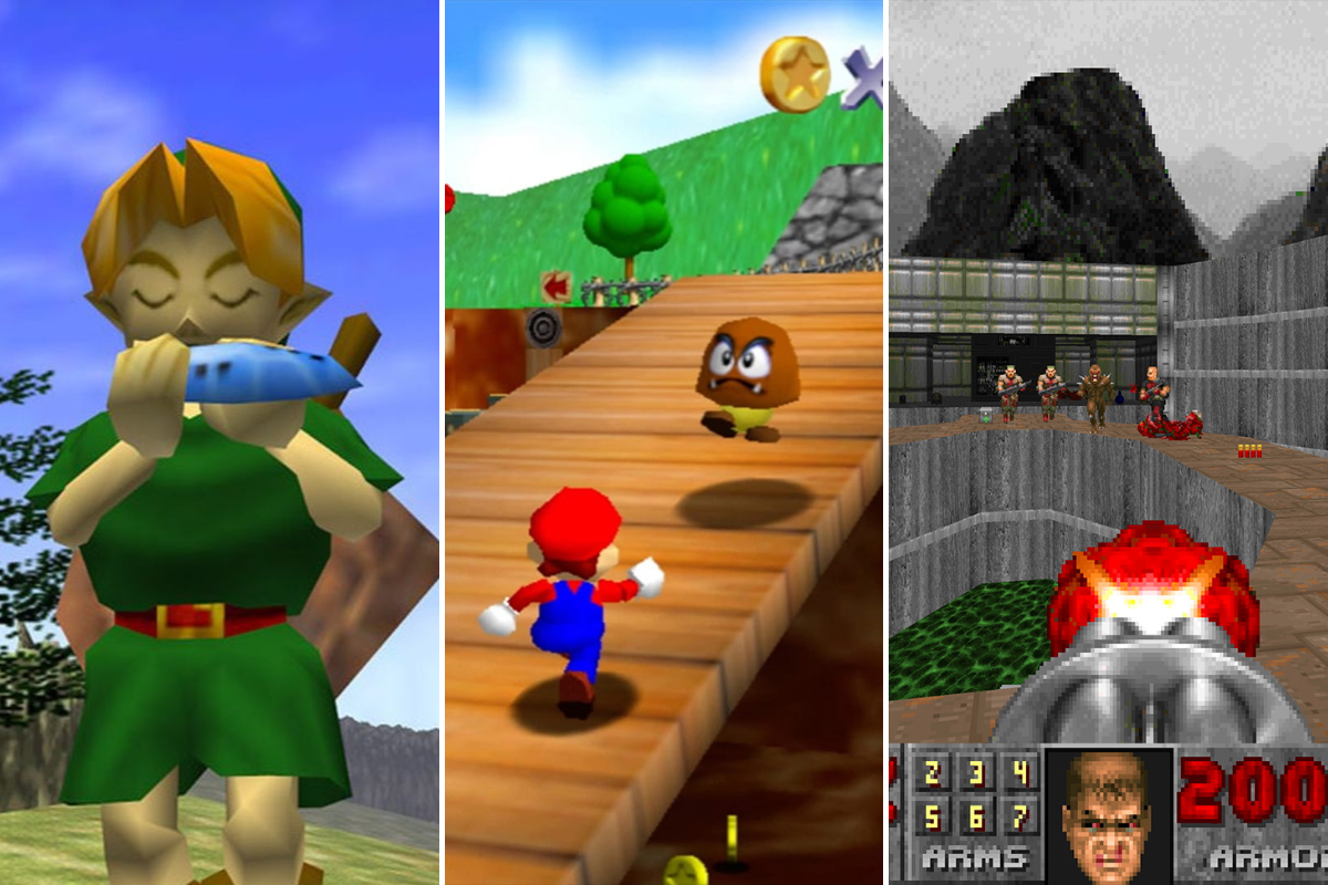 Zelda: Ocarina of Time, Super Mario 64 e Doom são alguns dos jogos da lista