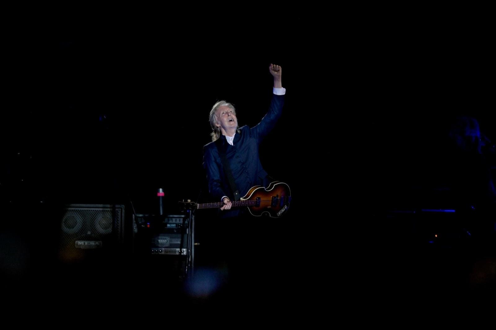 Paul McCartney em apresentação da turnê Got Back em Belo Horizonte no último domingo, 4 de dezembro