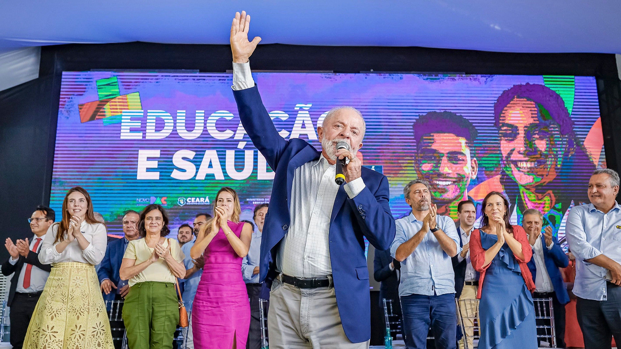 O presidente da República, Luiz Inácio Lula da Silva, durante a cerimônia de anúncios de investimentos para as instituições federais de educação do Ceará, no Palácio da Abolição
