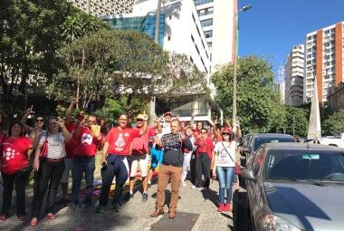Lançamento da candidatura de Lula em BH aconteceu na praça Afonso Arinos