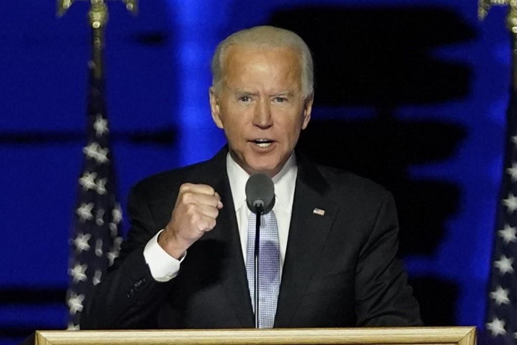 Joe Biden discursou em Delaware na noite desse sábado