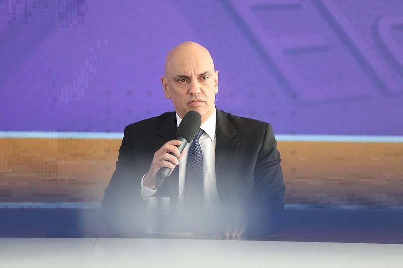 Na imagem, o presidente do Tribunal Superior Eleitoral (TSE), Alexandre de Moraes