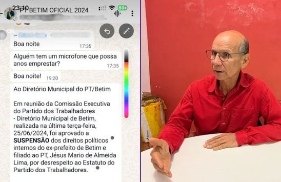 Reportagem teve acesso a documento enviado ao diretório municipal do partido