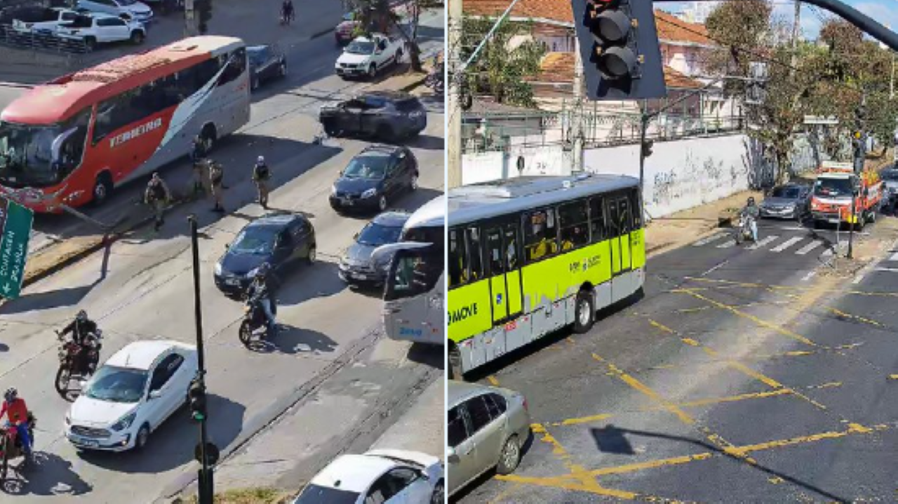 Via Expressa, na Gameleira, foi liberada após acidente envolvendo viatura da PMMG