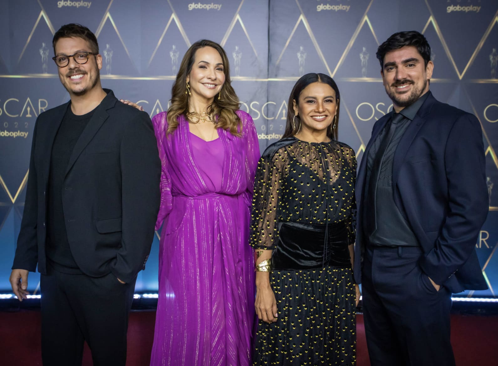 Fábio Porchat, Maria Beltrão, Dira Paes e Marcelo Adnet comandaram a transmissão do Oscar no Globoplay
