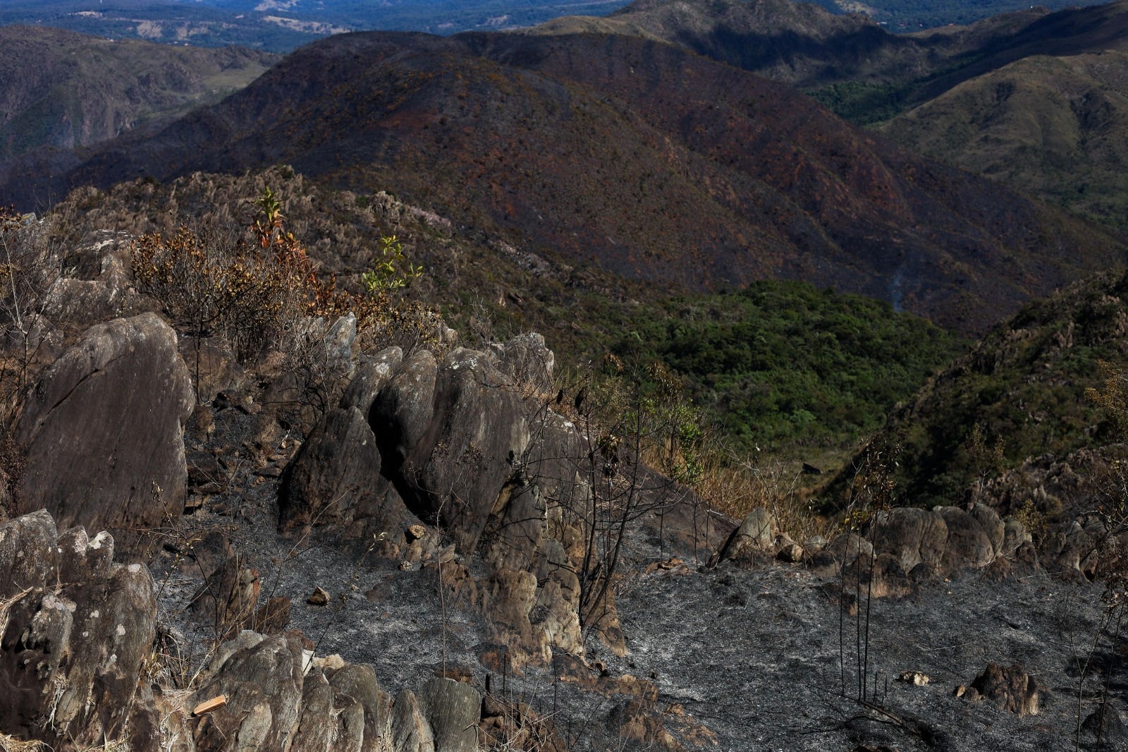 Incêndio no Parque Estadual da Serra do Rola-Moça foi controlado nesta segunda-feira (4/8)
