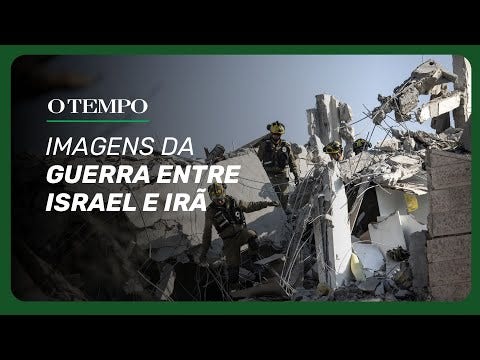 Cenas da guerra em Teerã, capital do Irã, e Tel Aviv e Ramat Gan, em Israel (AFP)