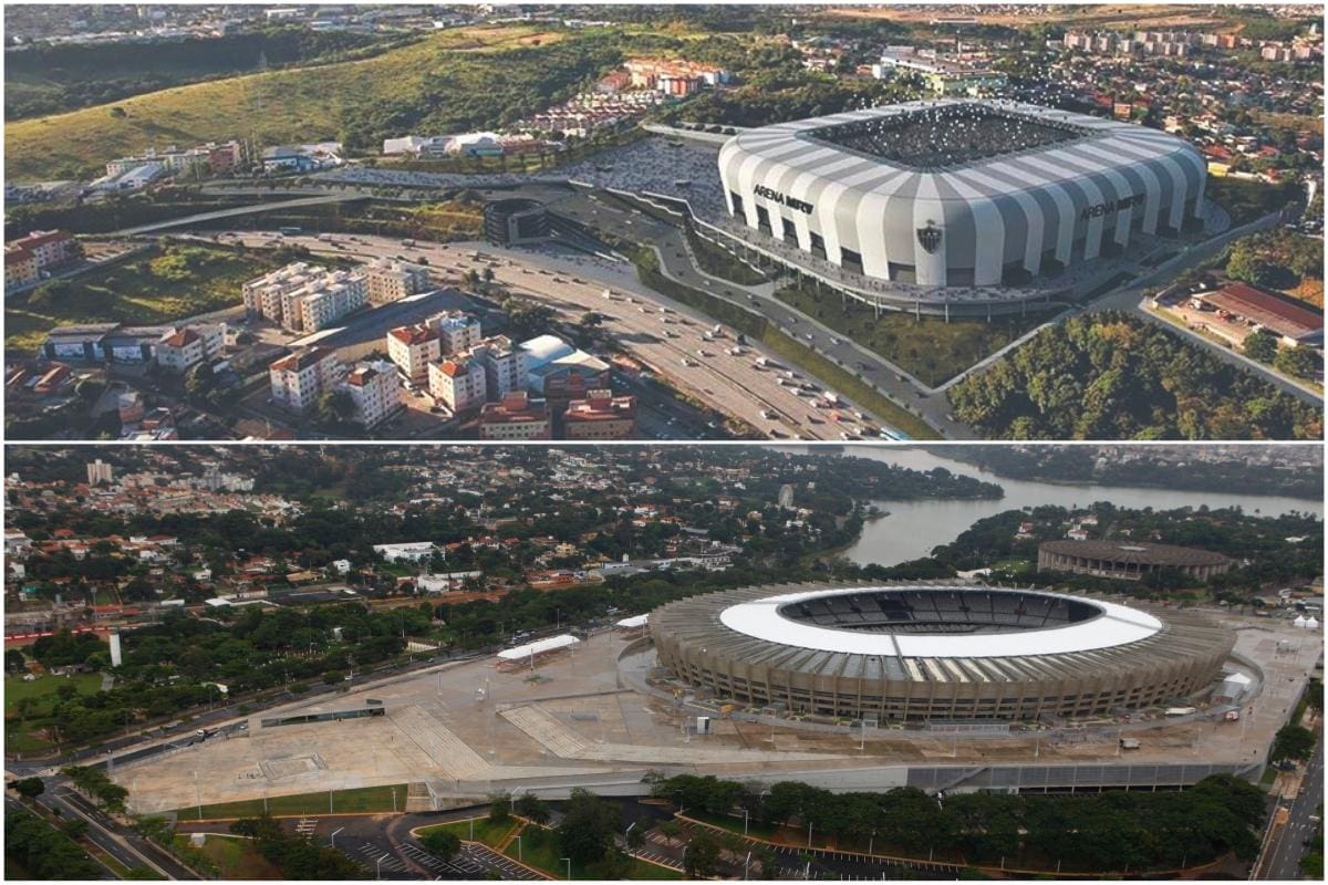 Jogos do Atlético e Cruzeiro acontecem simultaneamente na Arena MRV e MIneirão, respectivamente