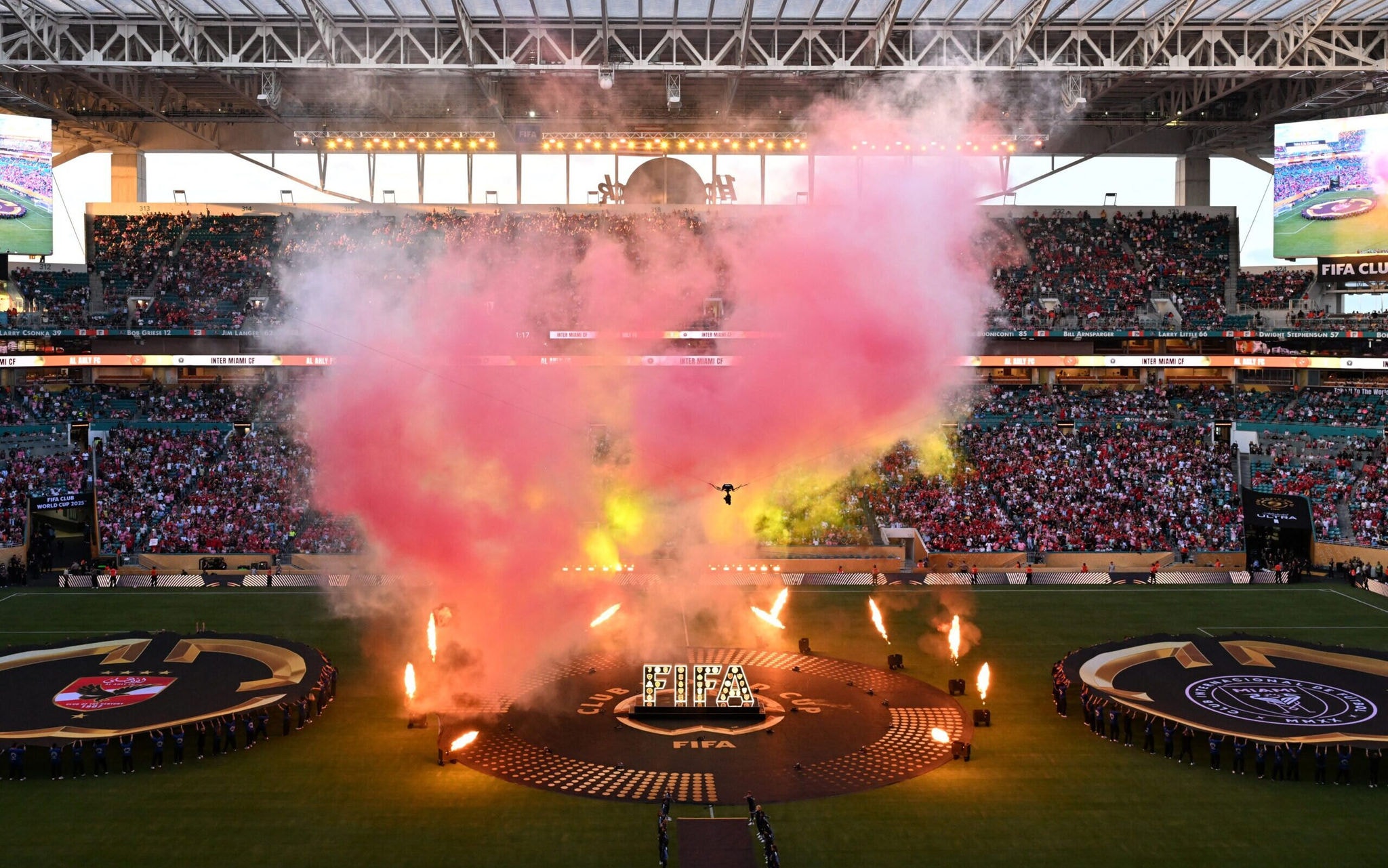 Abertura do Mundial de Clubes da Fifa, em Miami (Foto: ROBERTO SCHMIDT / AFP)