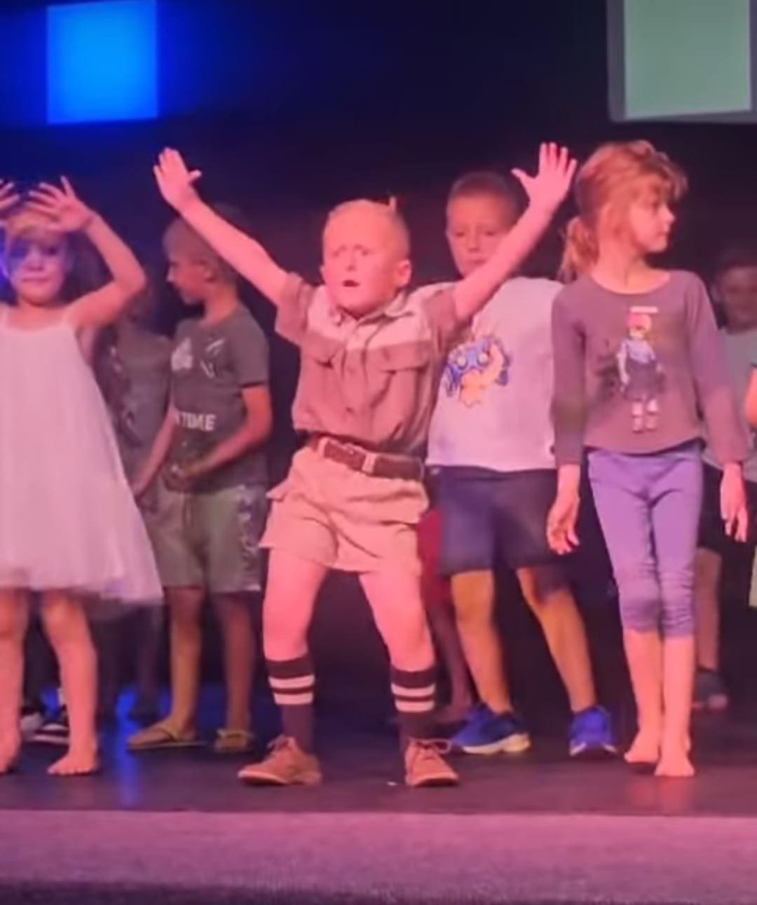 Klein Kwagga, durante apresentação em escola de dança na Cidade do Cabo