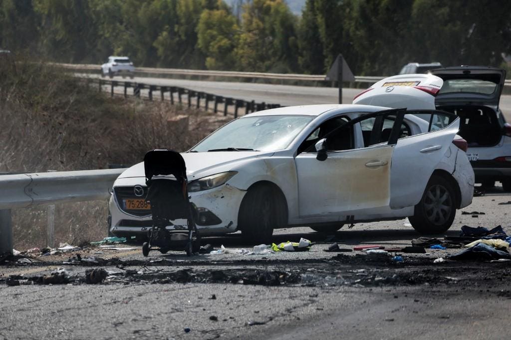 destruição em Kfar Aza, em Israel