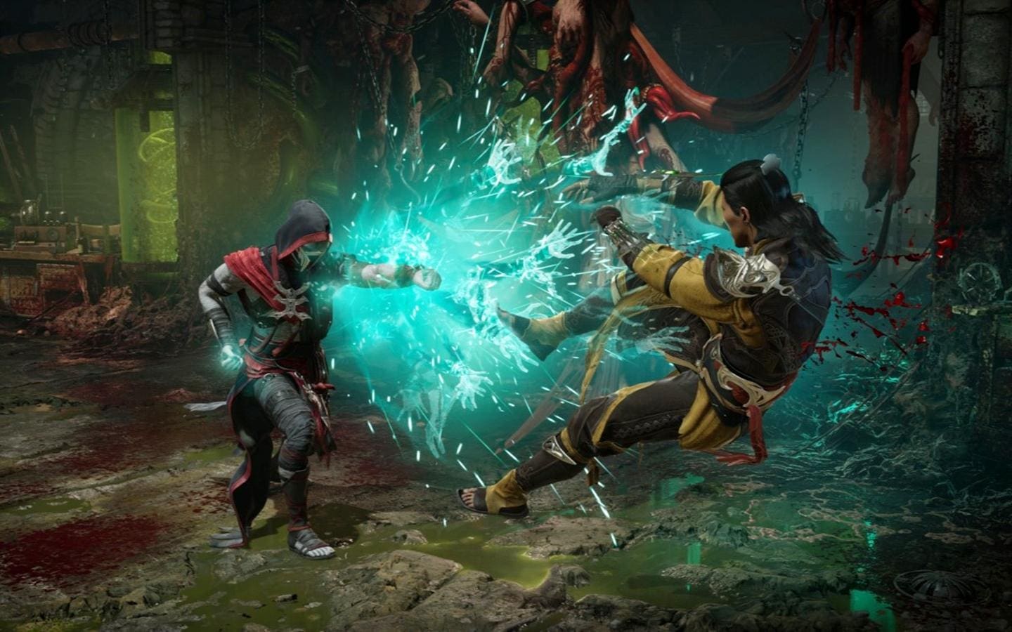 Cena de luta em Mortal Kombat 1