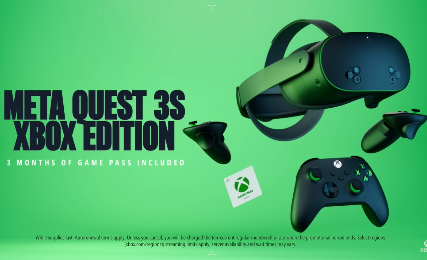 Meta Quest 3S personalizado de 128 GB em Xbox Carbon Black e Velocity Green