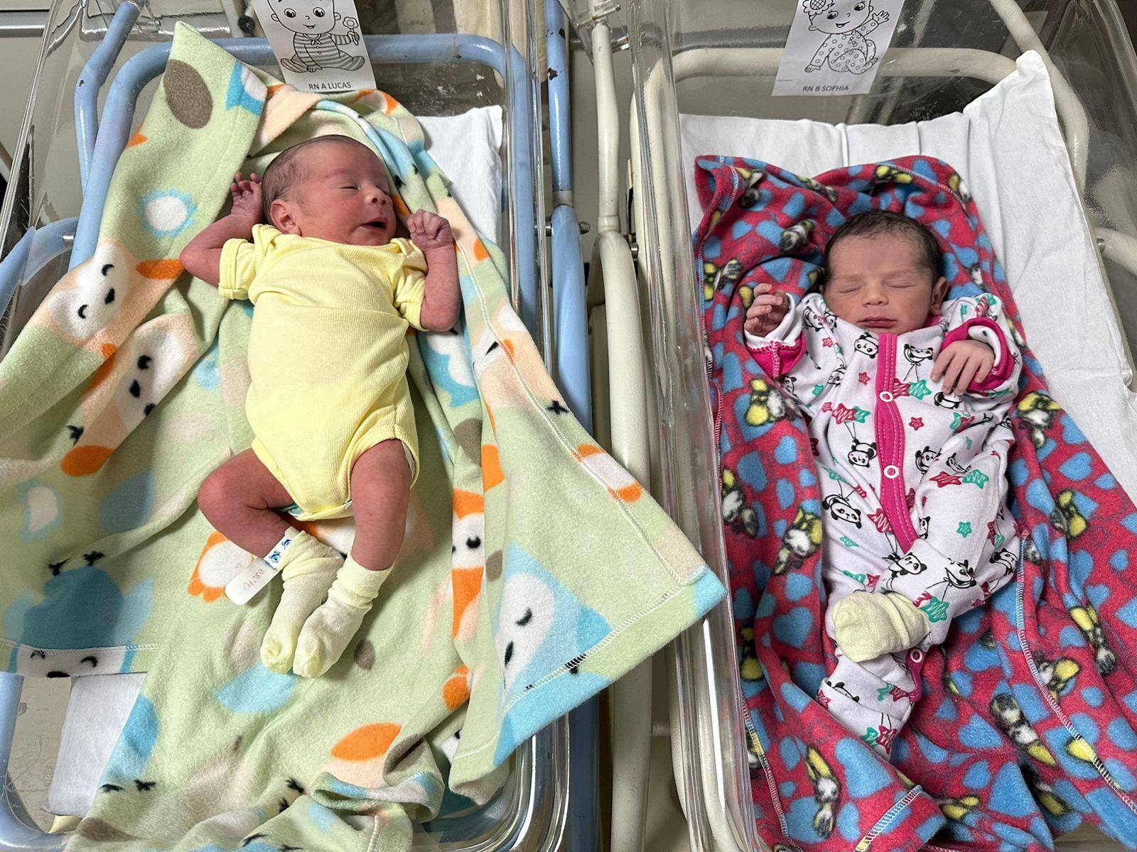 Lucas e Sofia nasceram na Unimed-BH Grajaú