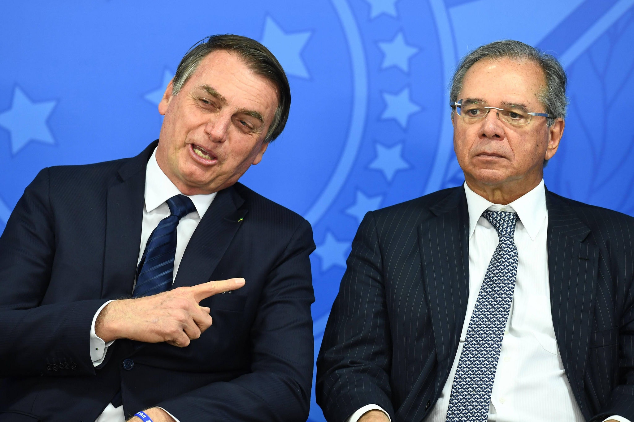 Paulo Guedes e Bolsonaram participaram do lançamento do programa Saque Certo