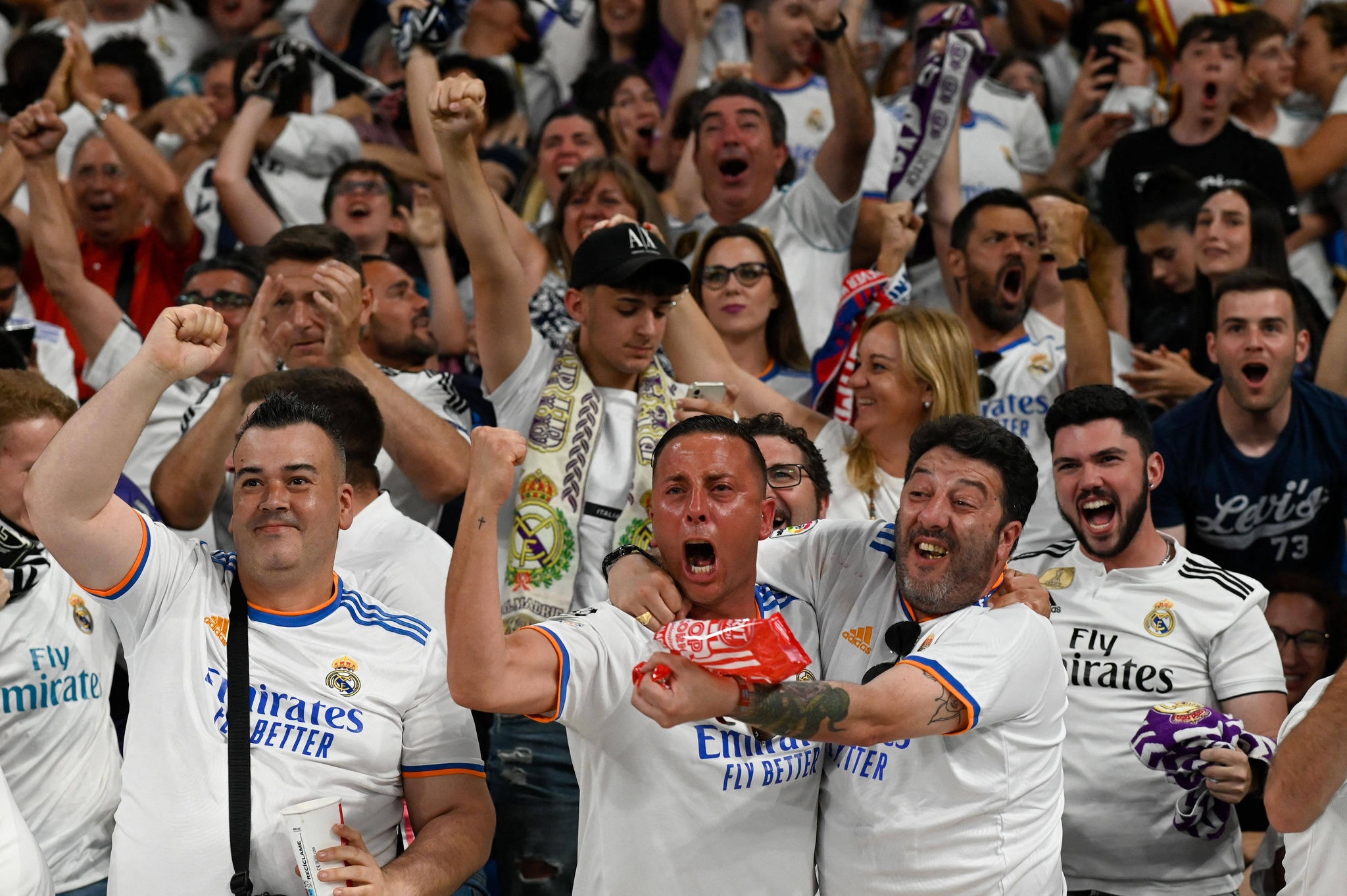 Torcida do Real Madrid na final da Champions 2022