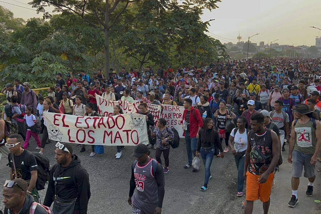 Protesto México contra incêndio que matou migrantes
