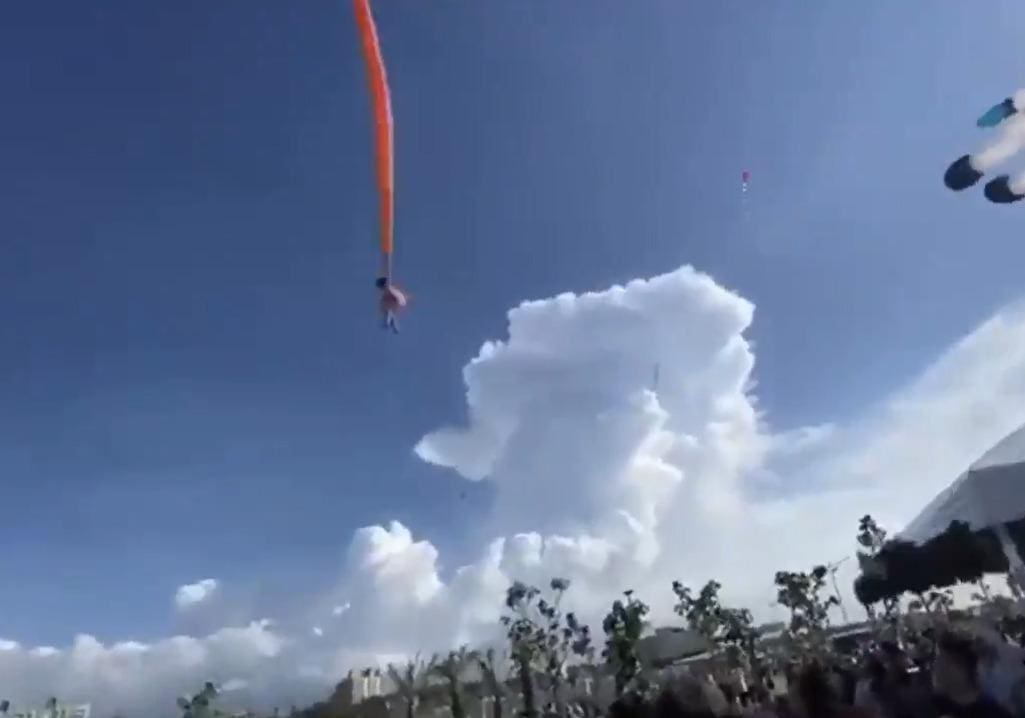 Menina sobreviveu depois de ser levada por pipa em Taiwan
