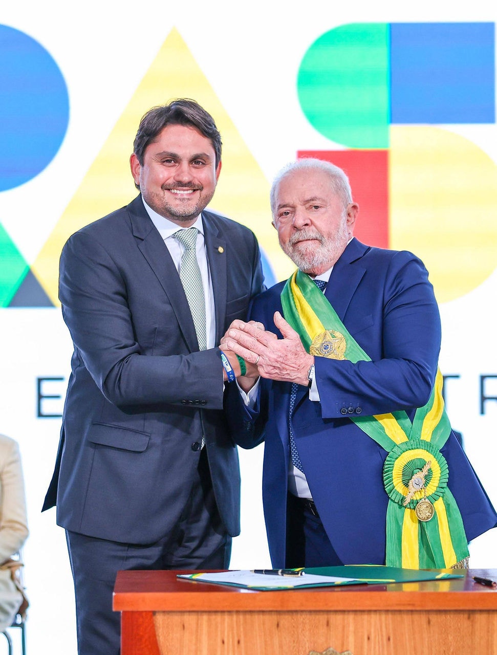 Presidente Lula no dia da posse do ministro das Comunicações Juscelino Filho