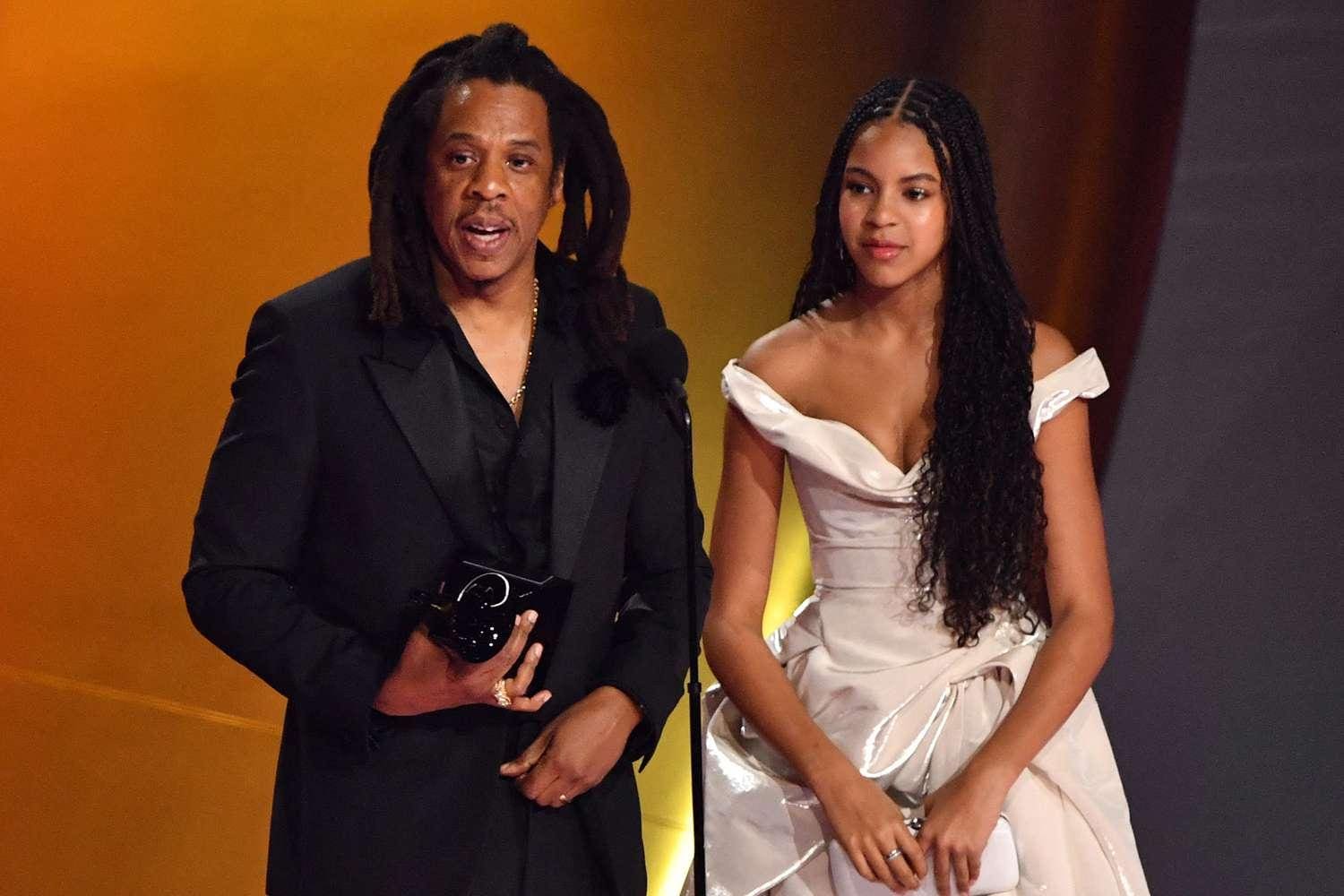 Jay-Z e sua filha Blue Ivy, fruto da relação com Beyoncé