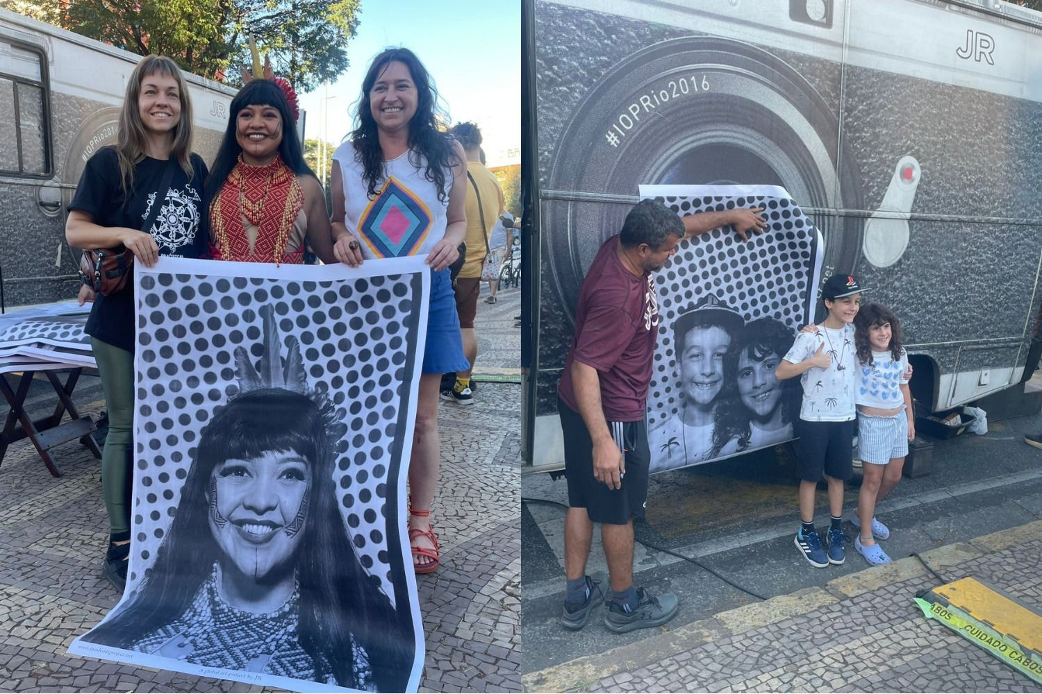 Impressões gigantes agradaram aos frequentadores da Praça Raul Soares, na Virada Cultural de BH