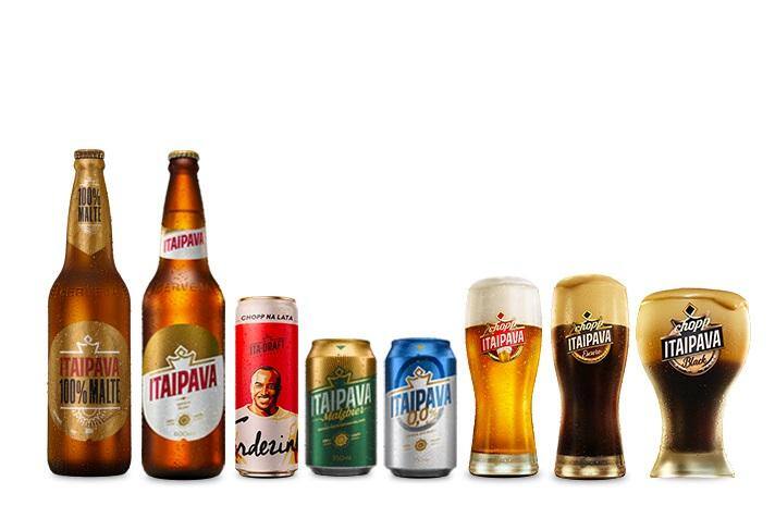 A cervejaria produz vários tipos diferentes de produtos da marca Itaipava