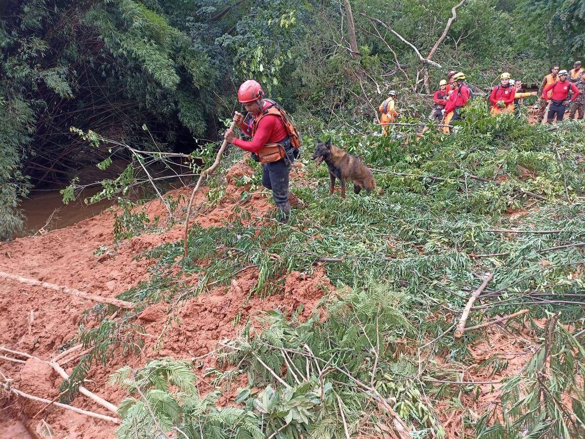 Bombeiros procuram por corpos em Antônio Dias
